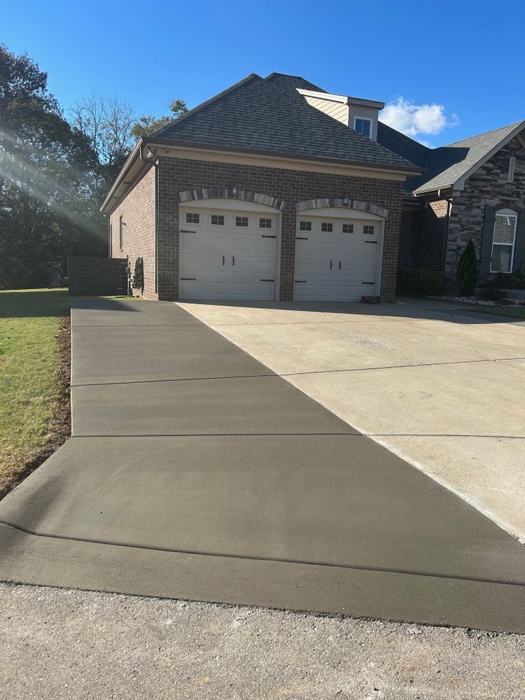 Concrete driveway extension